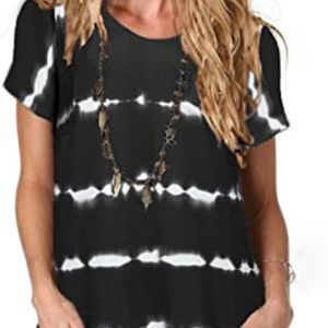 Alaster Women’s Casual Summer T Shirt Dress Loose Short Sleeve Tunic Dress